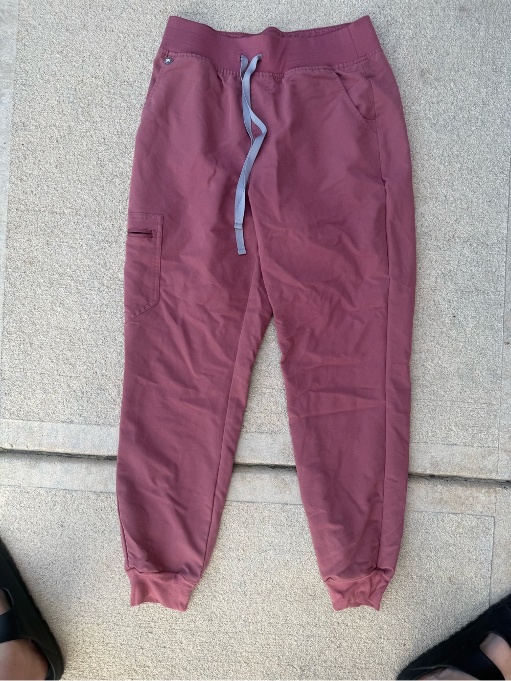 Mauve Drawstring Jogger Pants figs medium